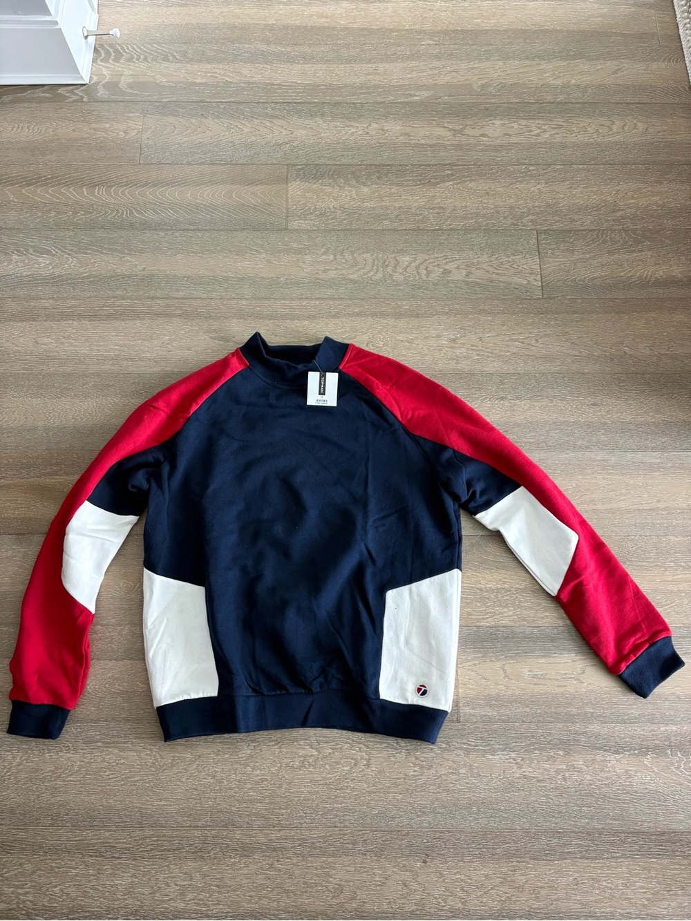 Topman Men's Colorblock High-Neck / Mock-Neck Sweatshirt